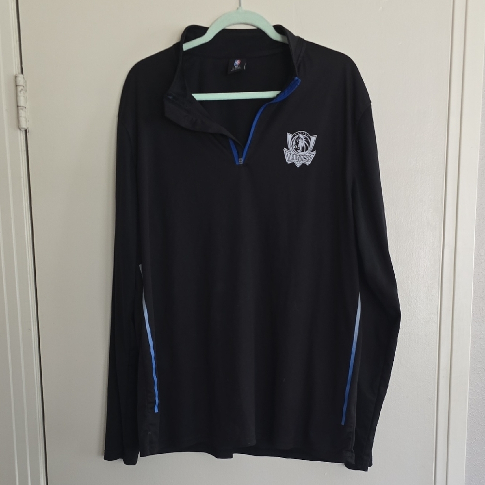NBA Dallas Mavericks 1/4 Zip Black Track Jacket Men's Extra Large